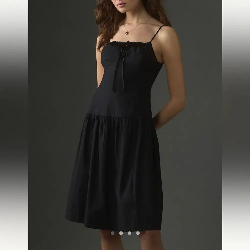 Reformation Analise Sleeveless Square- neck Mini Dress